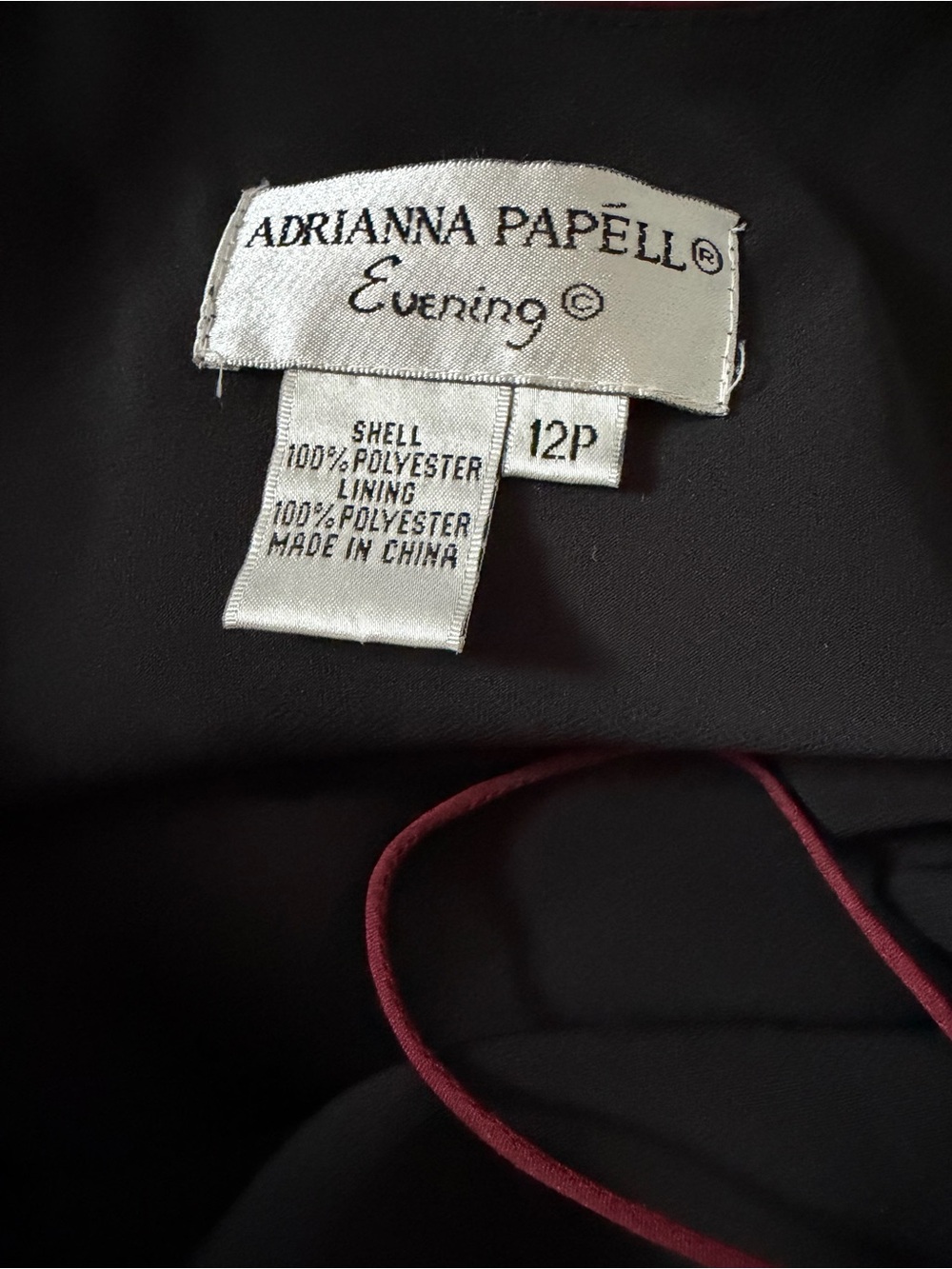 Adrianna Papell Evening Beaded Dress Floral Fairy Burgundy Y2K 12P Asymmetrical - Picture 5 of 12